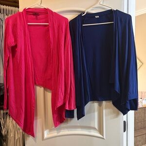 Express Women's Cardigan Set - Vibrant Pink and Deep Blue
